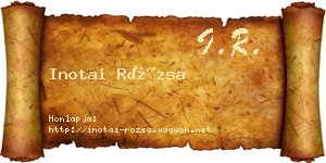 Inotai Rózsa névjegykártya