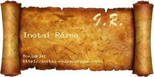 Inotai Rózsa névjegykártya